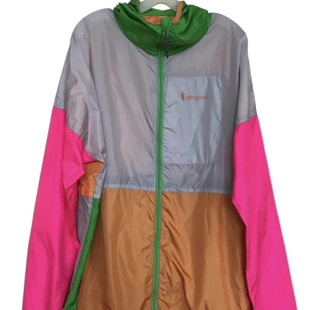 Cotopaxi Men’s Teca Windbreaker Jacket Size  XXL Colorful Hooded‎ Green Pink